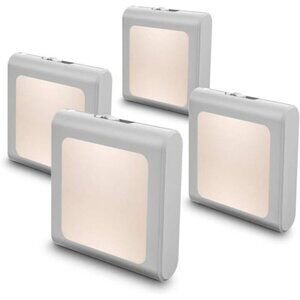 Nightlights Plug in Dimmable Led Night Light with Auto Dusk to Dawn Sensor 4 Pac